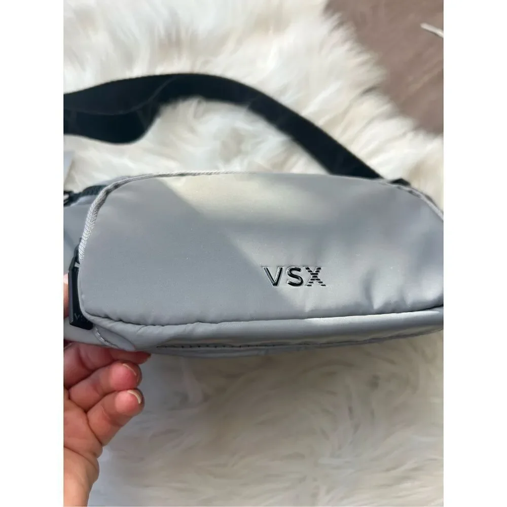 Victoria’s Secret belt bag/fanny pack, grey color reflective adjustable straps N